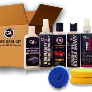 Q4EVER Premium Car Care Kit, Pack of 9 Items Combo