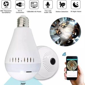 chora Panoramic Bulb Camera Motion Alert Night Vision S...