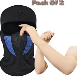 Taveesa Full Face Mask for Riders With Pair Arm Sleeve ...