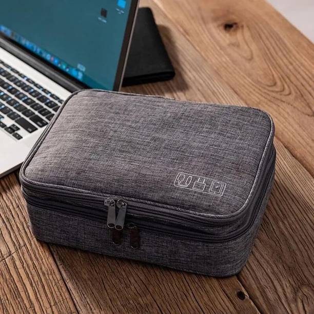 Navmi Travel Gadget Organizer Bag – Waterproof Double Layer E...
