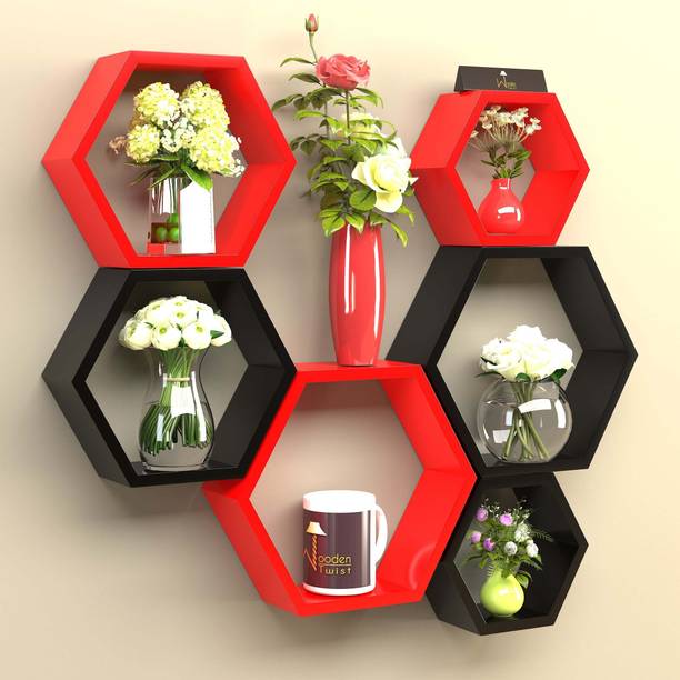 Onlineshoppee AFR993 Wooden Wall Shelf