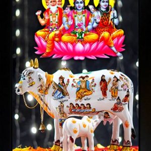 CrowdHall Kamdhenu Cow photo frame / Kamdhenu Cow with ...