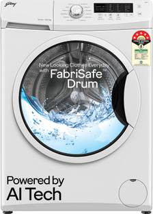 Godrej 8 kg With AI Tech, Steam Wash Fully Automatic Front Load Washing Machine with In-built Heater W...