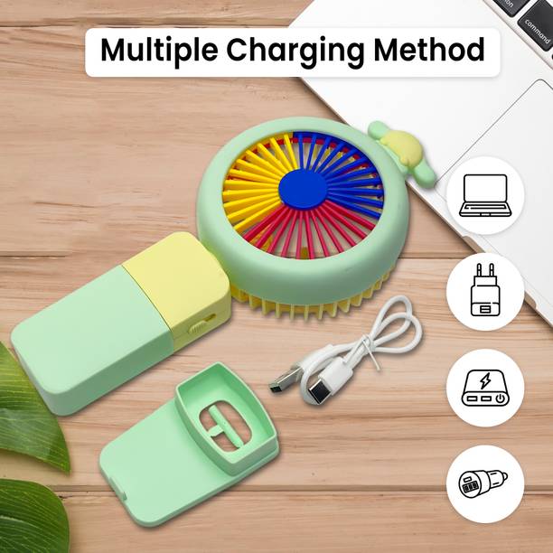 Felinar1 Mini Hand Fan with LED Light | Colorful USB Fa...