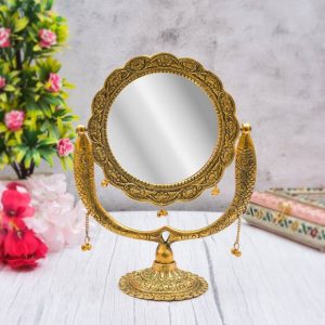 Lippu Handicraft Aluminium Frame Antique Design Mirror ...