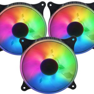 STORITE 3 Pack RGB LED Series 120mm Case Fan for Comput...