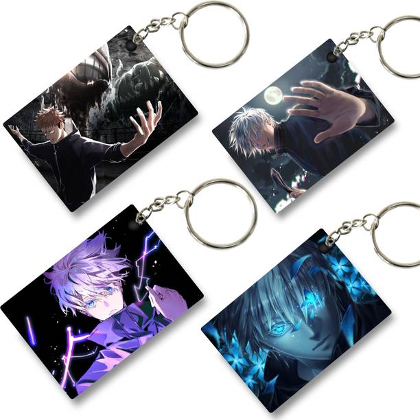 Replix Premium (Pack of 4) Jujutsu Kaisen 7 Anime Printed Keyc...