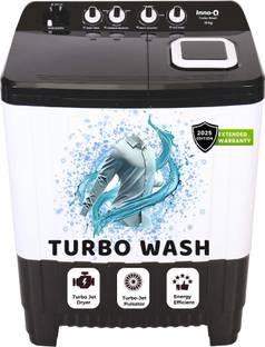 InnoQ 10 kg | Turbo Wash | Buzzer | Wheels | Turbo Jet Dryer | Magic Filter | Lint Filter Semi Automat...