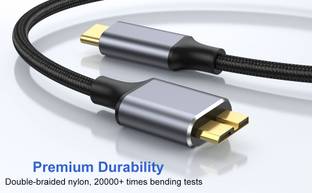 jihaan USB C Type C External Hard drive disk hdd cable Wire, Nylon Braided 10Gbps 4.5 inch USB Type C ...