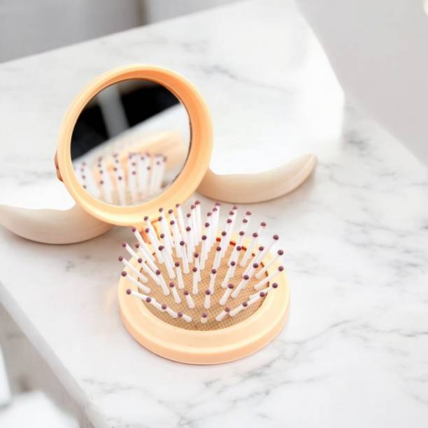 Nikki Bela Korean Compact mirror with inbuilt comb for ...