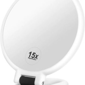 KIRA Magnifying Travel Mirror, Double Sided Hand Held M...
