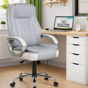 Newturn Creta Premium High back Leather office Leather ...