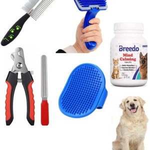 Breedo Combo Of 5 Slicker + Nail Clipper + Comb + Bath ...