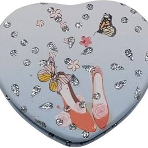 Tej Gifts Pocket Mirror – Elegant Dual-Sided Heart Port...