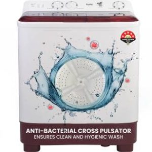 Haier 7 kg Anti Bacterial Vortex Pulsator, 1300 RPM, Spray Function, Wash Programs, Magic Filter, Rat ...