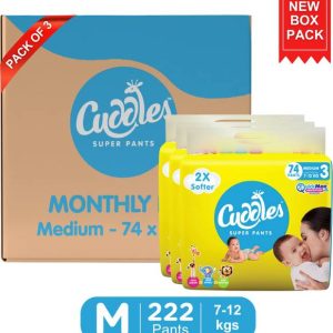 Cuddles - Super Pants Baby Diaper - Combo Pack of 3 - M