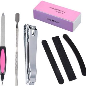 FOLELLO Nail Grooming & Shining Kit - Cutter, Pusher, D...