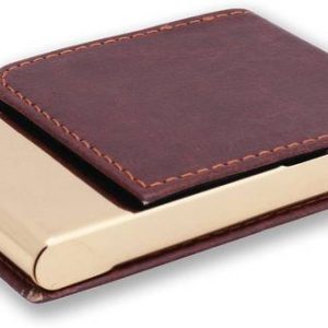 auteur Gold Plated With Brown Pu Leather , RFID Safe , Slim ,S...