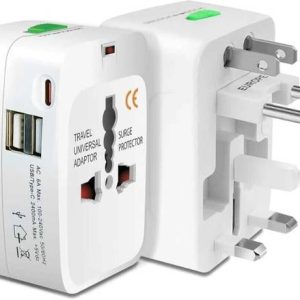HSD UNIVERSAL TRAVEL ADAPTER AND CHARGERDUAL USB 2400MA WHI...