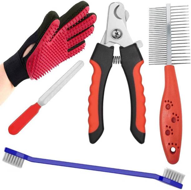 YOUHAVEDEAL 5-in-1 Dog & Cat Grooming Kit – Nail Clippe...