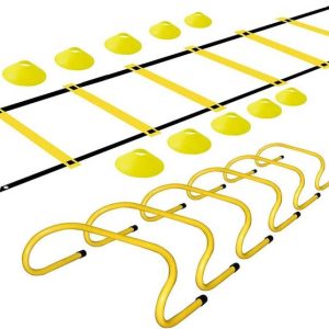 YMD Agility Ladder and Disc Cones Training Set Adjustab...