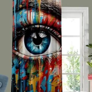 S21 274 cm (9 ft) Polyester Room Darkening Long Door Cu...