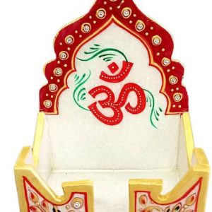 Salona Home Marble Singhasan for God, Minakari Work Om ...