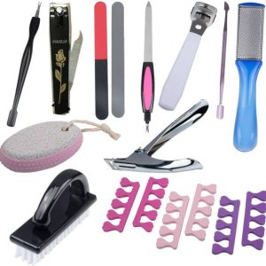 FOLELLO Manicure Pedicure Kit - 11 Piece