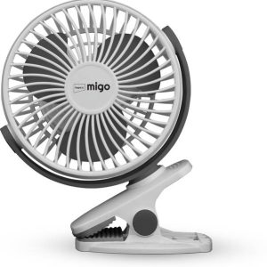 Impex Rechargeable Clip Fan with 4" Sweep, BLDC Motor, ...