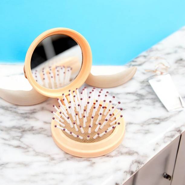 Nikki Bela Korean Style HD pocket mirror with comb inbu...