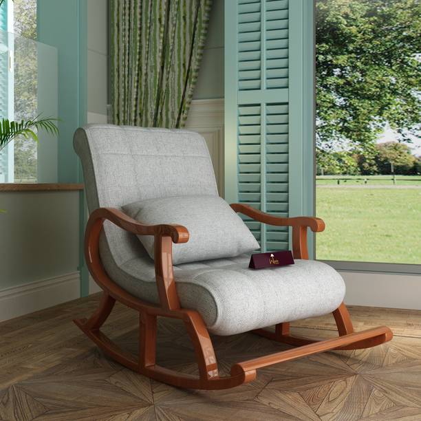WoodenTwist Recliner Rocking Chair In Premium Teak Wood...