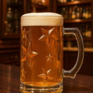 K&D BROTHERS Italian Premium Glass Beers with Handle Gl...