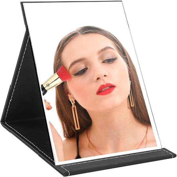 LILA ENTERPRISE Folding PU Leather Makeup Mirror, Deskt...