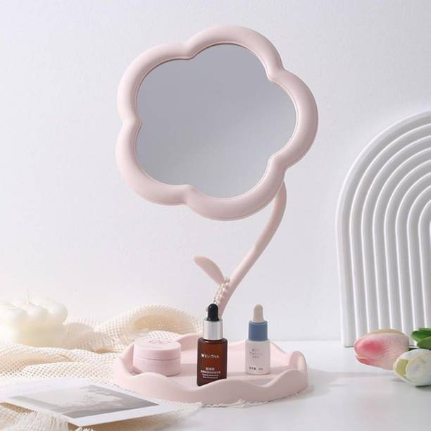 Gabani fashion Flower-Shaped Makeup Mirror, Rotatable t...
